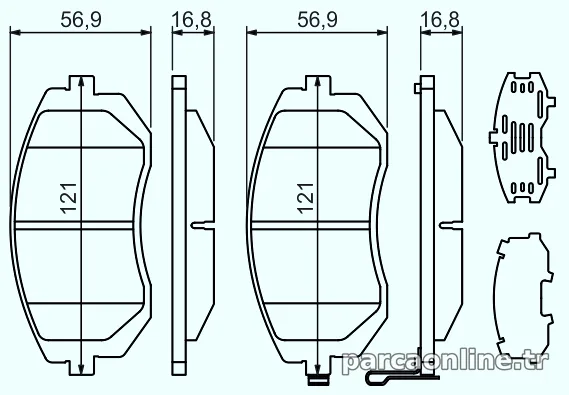 BOSCH 0986494315 Fren Disk Balata - BOSCH - 0986494315