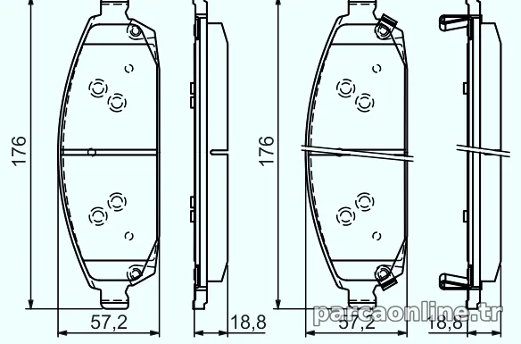 BOSCH 0986494370 Fren Disk Balata - BOSCH - 0986494370