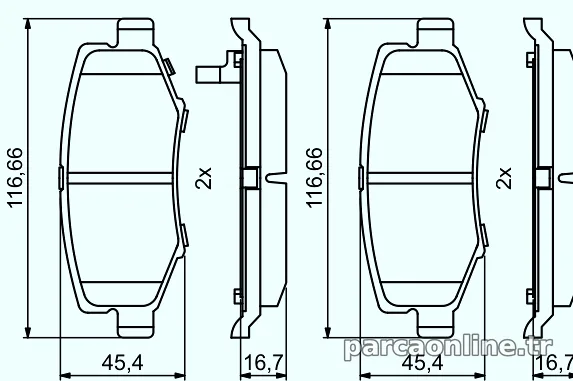 BOSCH 0986494706 Fren Disk Balata - BOSCH - 0986494706