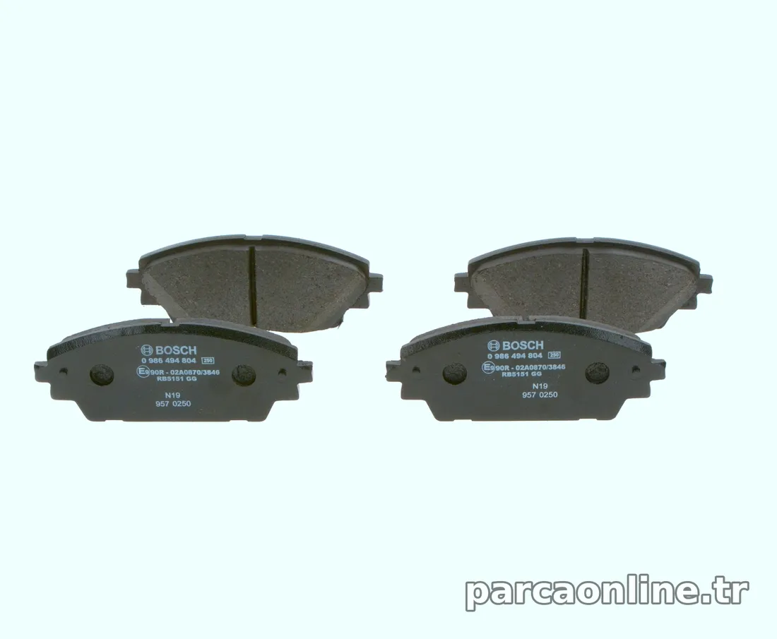 BOSCH 0986494804 Fren Disk Balata - BOSCH - 0986494804