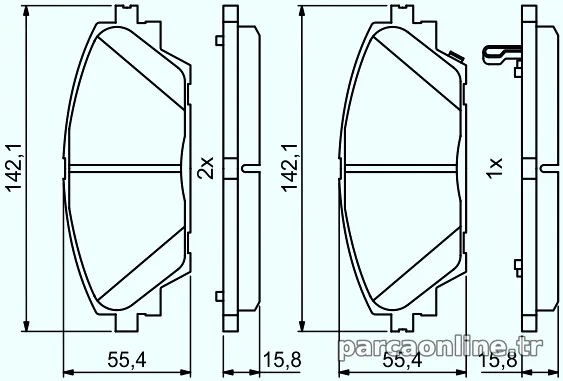 BOSCH 0986494804 Fren Disk Balata - BOSCH - 0986494804
