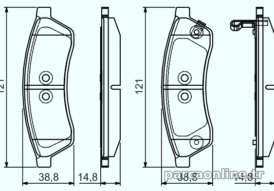 BOSCH 0986495168 Fren Disk Balata - BOSCH - 0986495168