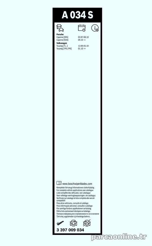 BOSCH 3397009034 Silecek Süpürgesi - BOSCH - 3397009034