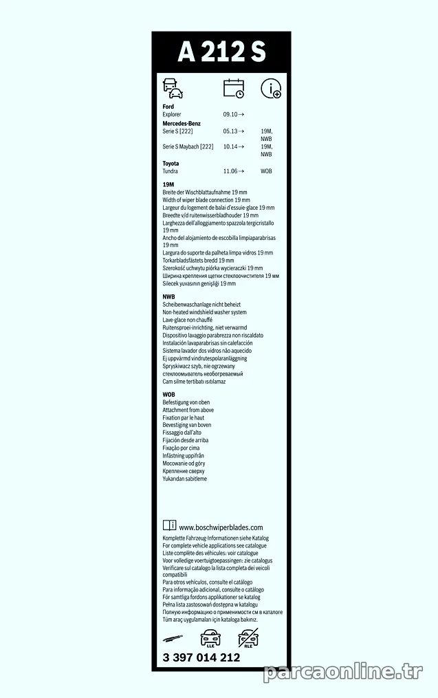 BOSCH 3397014212 Silecek Süpürgesi - BOSCH - 3397014212