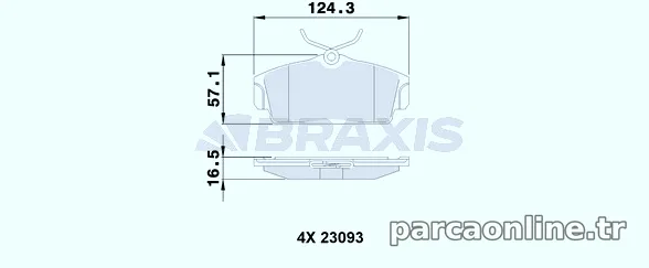 BRAXIS AA0095 Fren Disk Balata - BRAXIS - AA0095