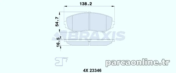 BRAXIS AB0110 Fren Disk Balata - BRAXIS - AB0110