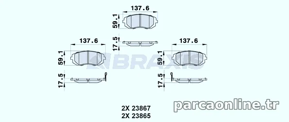 BRAXIS AB0173 Fren Disk Balata - BRAXIS - AB0173