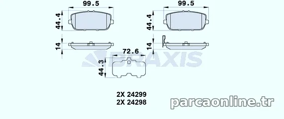 BRAXIS AB0327 Fren Disk Balata - BRAXIS - AB0327