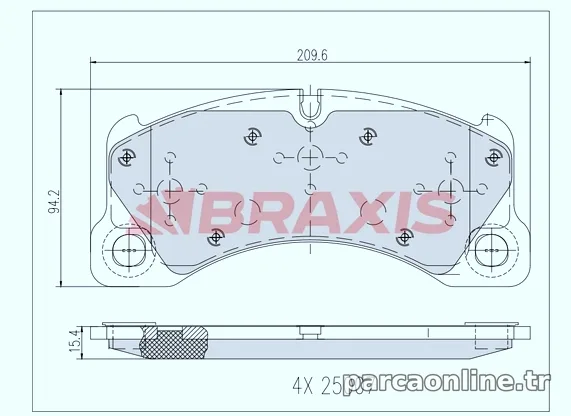 BRAXIS AB0624 Fren Disk Balata - BRAXIS - AB0624