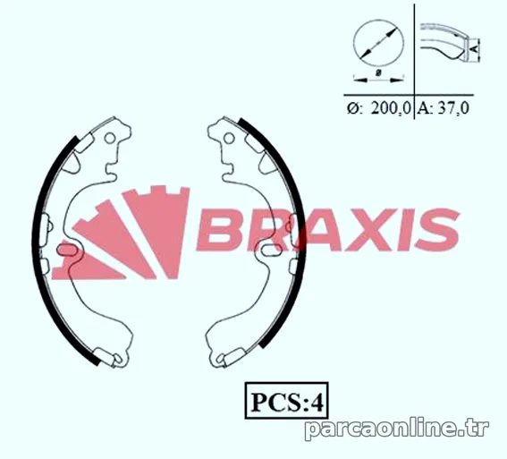 BRAXIS AC0024 Fren Pabuçlu Balata - BRAXIS - AC0024