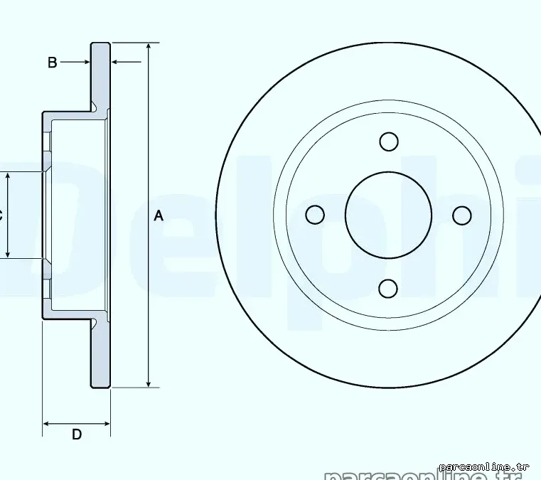 DELPHI BG2683 Fren Disk Ayna - DELPHI - BG2683