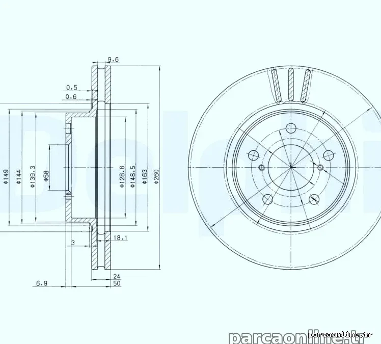 DELPHI BG2767 Fren Disk Ayna - DELPHI - BG2767