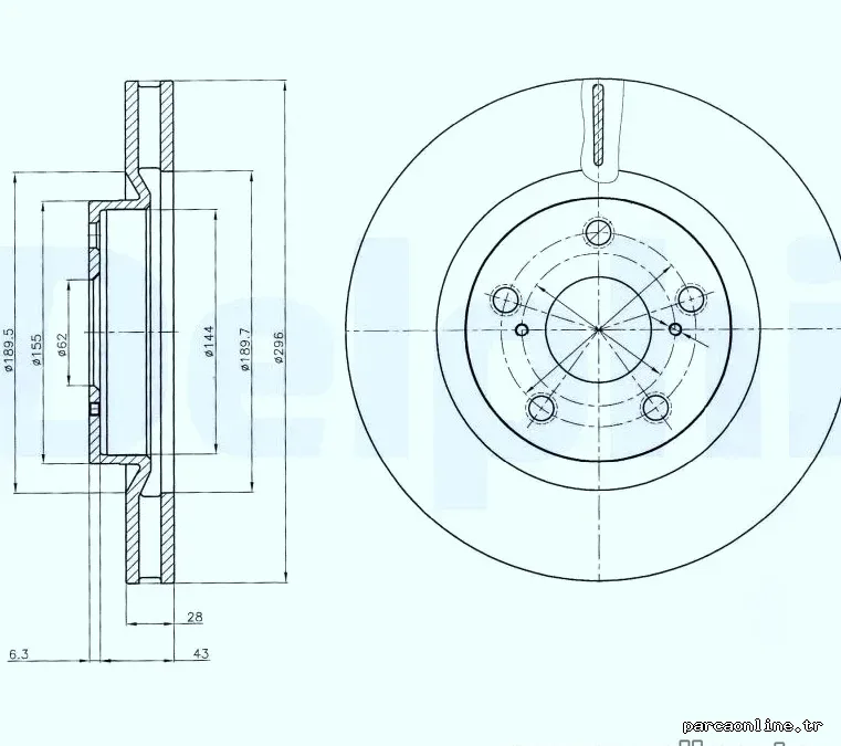 DELPHI BG4114C Fren Disk Ayna - DELPHI - BG4114C
