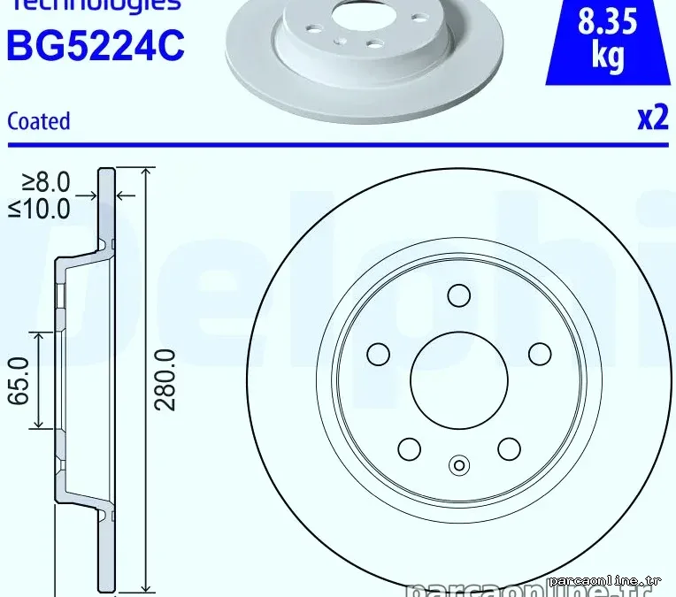 DELPHI BG5224C Fren Disk Ayna - DELPHI - BG5224C