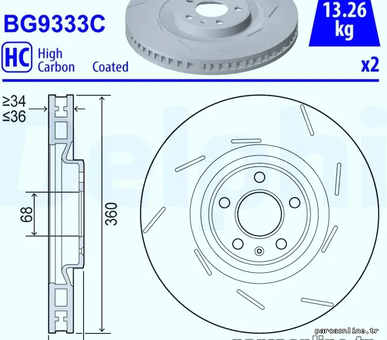 DELPHI BG9333C Fren Disk Ayna - DELPHI - BG9333C