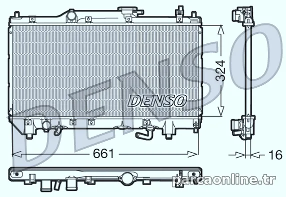 DENSO DRM50017 Su Radyatörü - DENSO - DRM50017