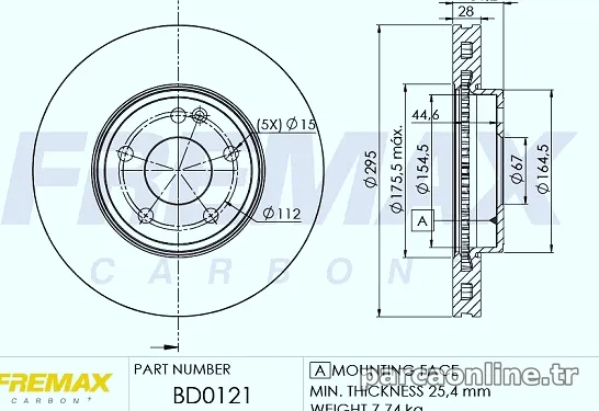 FREMAX BD0121 Fren Disk Ayna - FREMAX - BD0121