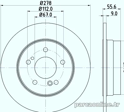 HELLA PAGID 8DD355101011 Fren Disk Ayna - HELLA PAGID - 8DD355101011