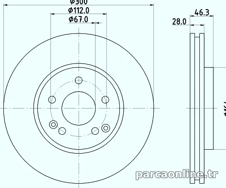 HELLA PAGID 8DD355107501 Fren Disk Ayna - HELLA PAGID - 8DD355107501