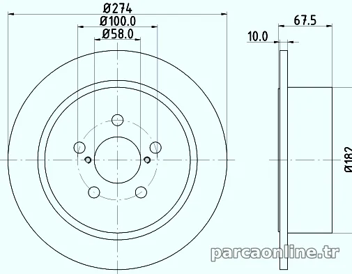 HELLA PAGID 8DD355114641 Fren Disk Ayna - HELLA PAGID - 8DD355114641