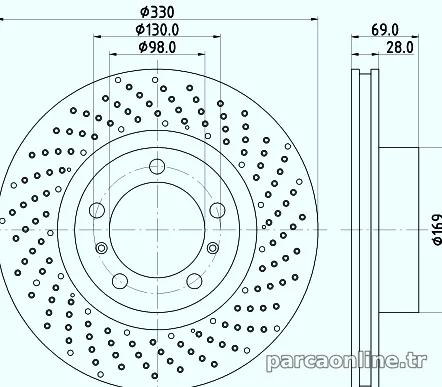 HELLA PAGID 8DD355125031 Fren Disk Ayna - HELLA PAGID - 8DD355125031