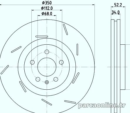 HELLA PAGID 8DD355134351 Fren Disk Ayna - HELLA PAGID - 8DD355134351