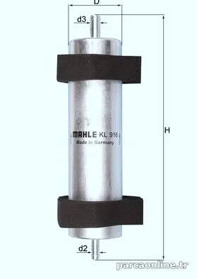 MAHLE KL916 Yakıt Filtresi - MAHLE - KL916