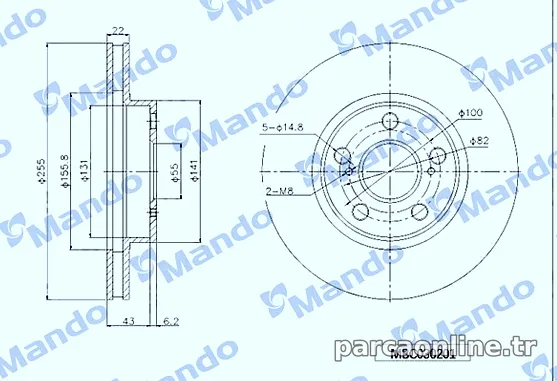 MANDO MBC030201 Fren Disk Ayna - MANDO - MBC030201