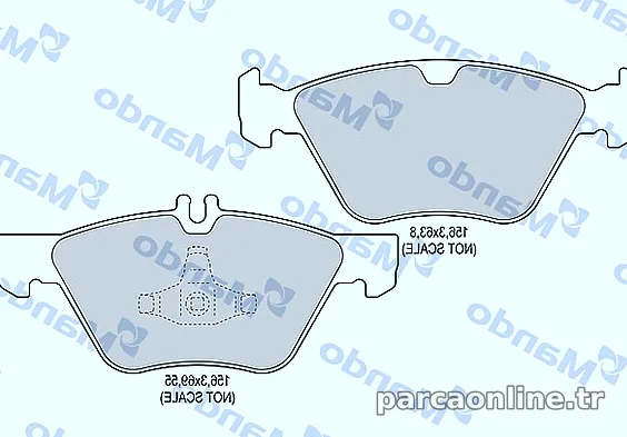 MANDO MBF015135 Fren Disk Balata - MANDO - MBF015135