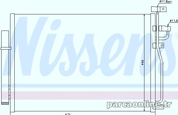 NISSENS 940010 Klima Radyatörü - NISSENS - 940010