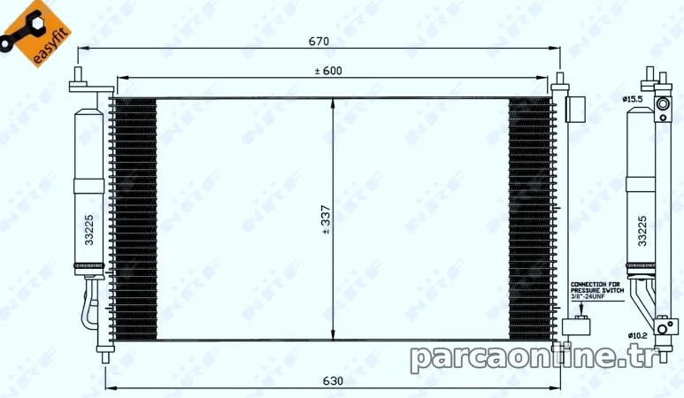 NRF 35583 Klima Radyatörü - NRF - 35583