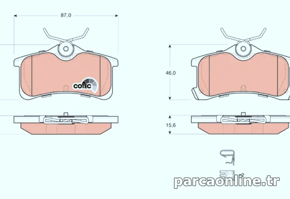 ARKA FREN BALATASI AVENSIS VVT I D 4D 00>02 - TRW - TRW GDB3334