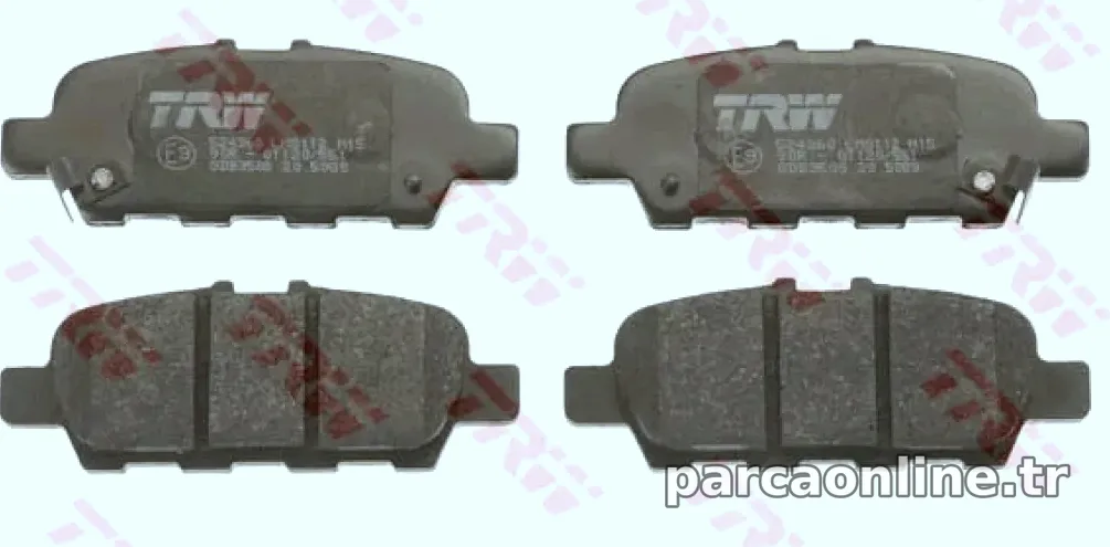 ARKA FREN BALATASI JUKE 1,6,1,6 DIG T,1,6 DIG T 4X4,1,5 DCI (06 / 2010 ); CUBE (Z12) 1,6 16V,1,5 DCI ( - TRW - TRW GDB35