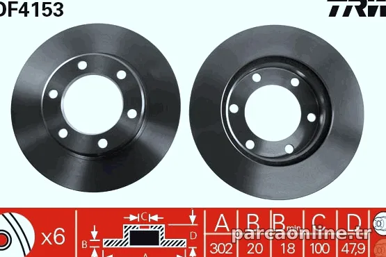 TRW DF4153 Fren Disk Ayna - TRW - DF4153