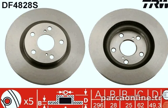 TRW DF4828S Fren Disk Ayna - TRW - DF4828S