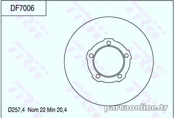 TRW DF7006 Fren Disk Ayna - TRW - DF7006