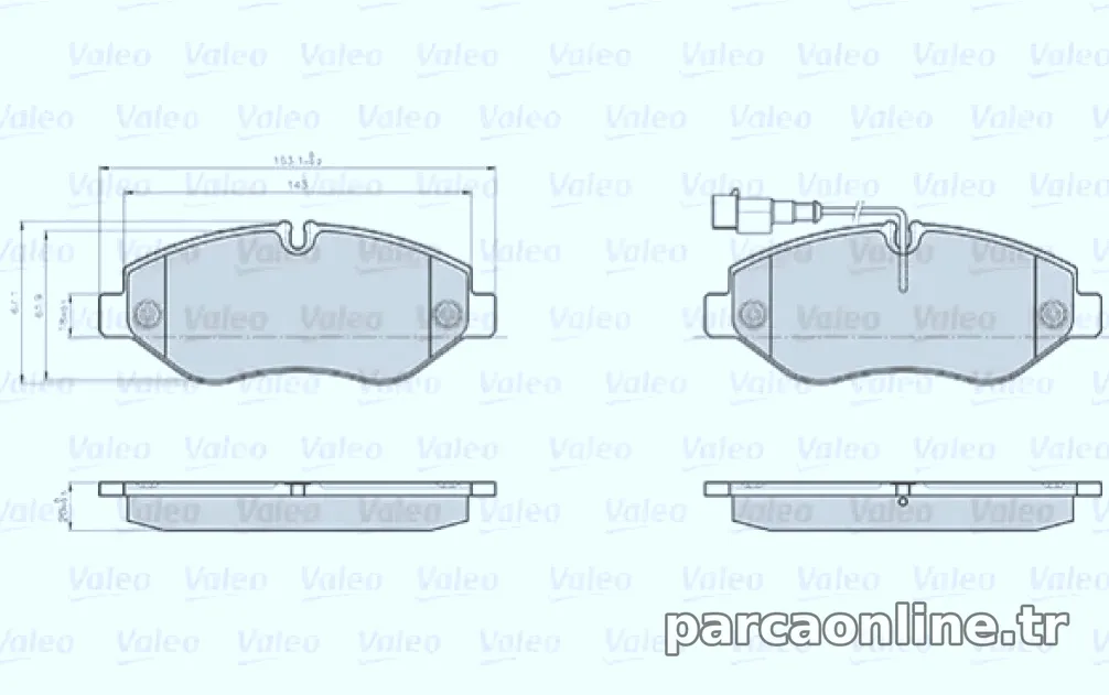 ON FREN BALATASI NISSAN CABSTAR 06>13 - Valeo - VALEO 872230