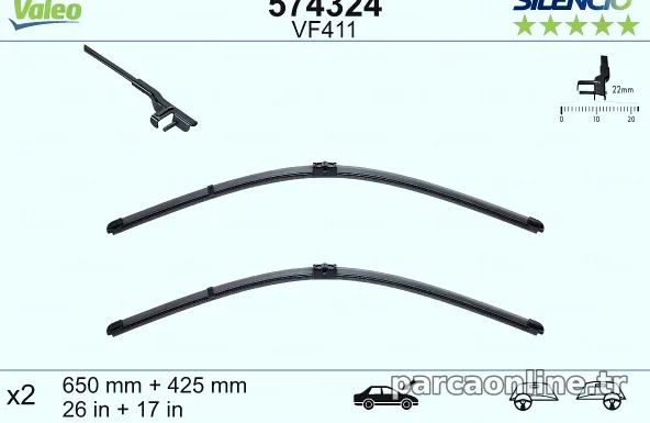 VALEO 574324 Silecek Süpürgesi - VALEO - 574324