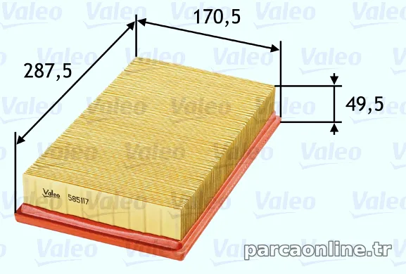 VALEO 585117 Hava Filtresi - VALEO - 585117