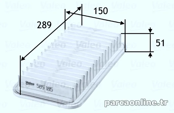 VALEO 585185 Hava Filtresi - VALEO - 585185