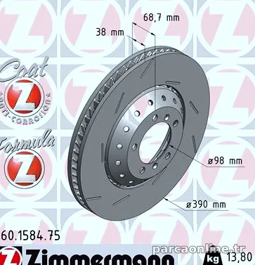 ZIMMERMANN 460158475 Fren Disk Ayna - ZIMMERMANN - 460158475